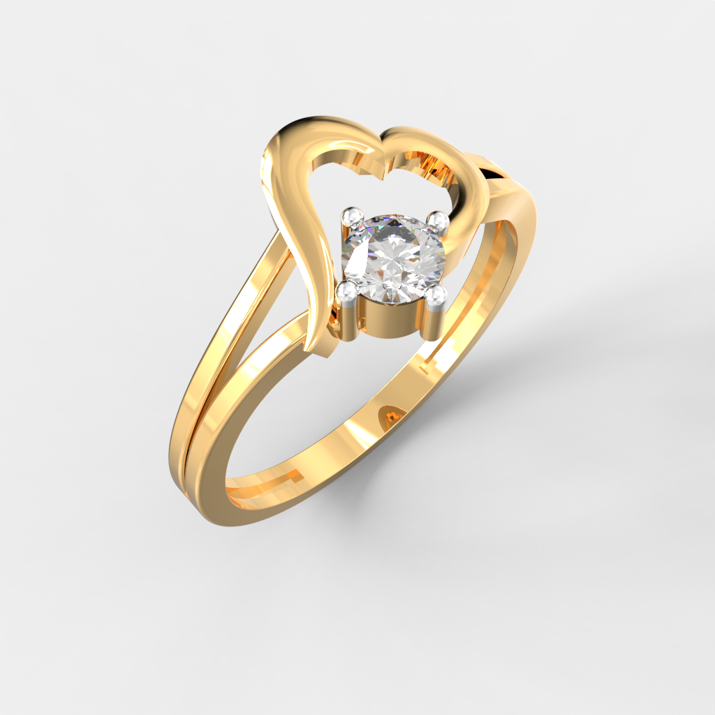 Eternal Heart Solitaire Ring