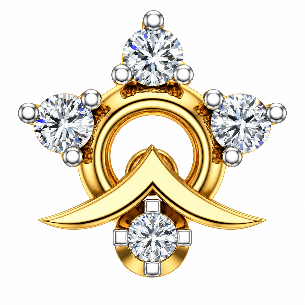 Chandrabindu Diamond Nose Screw