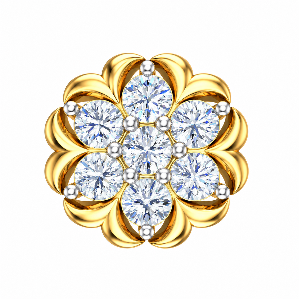 Golden Rosette Diamond Nose Screw