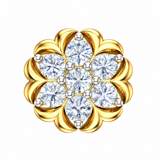 Golden Rosette Diamond Nose Screw