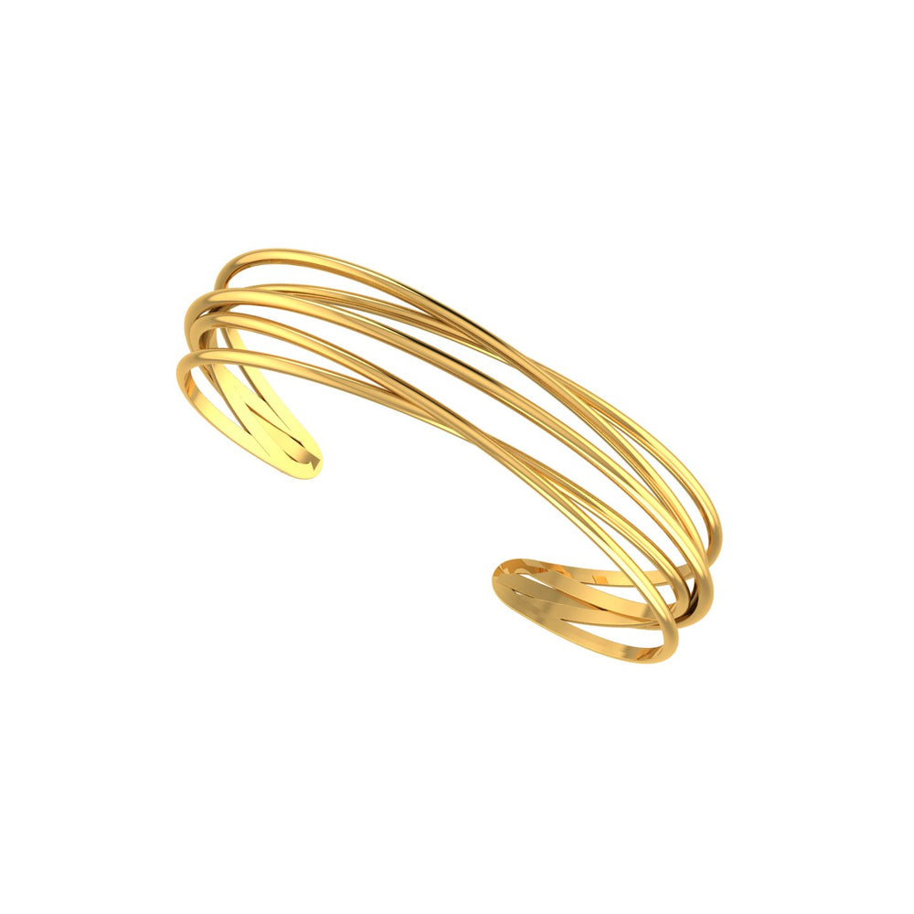 Golden Flow Cuff Bracelet