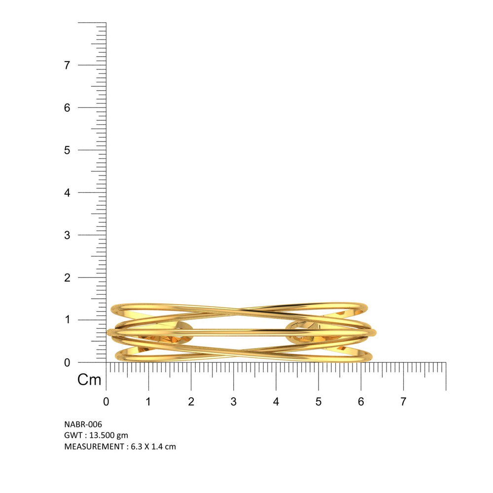Golden Flow Cuff Bracelet
