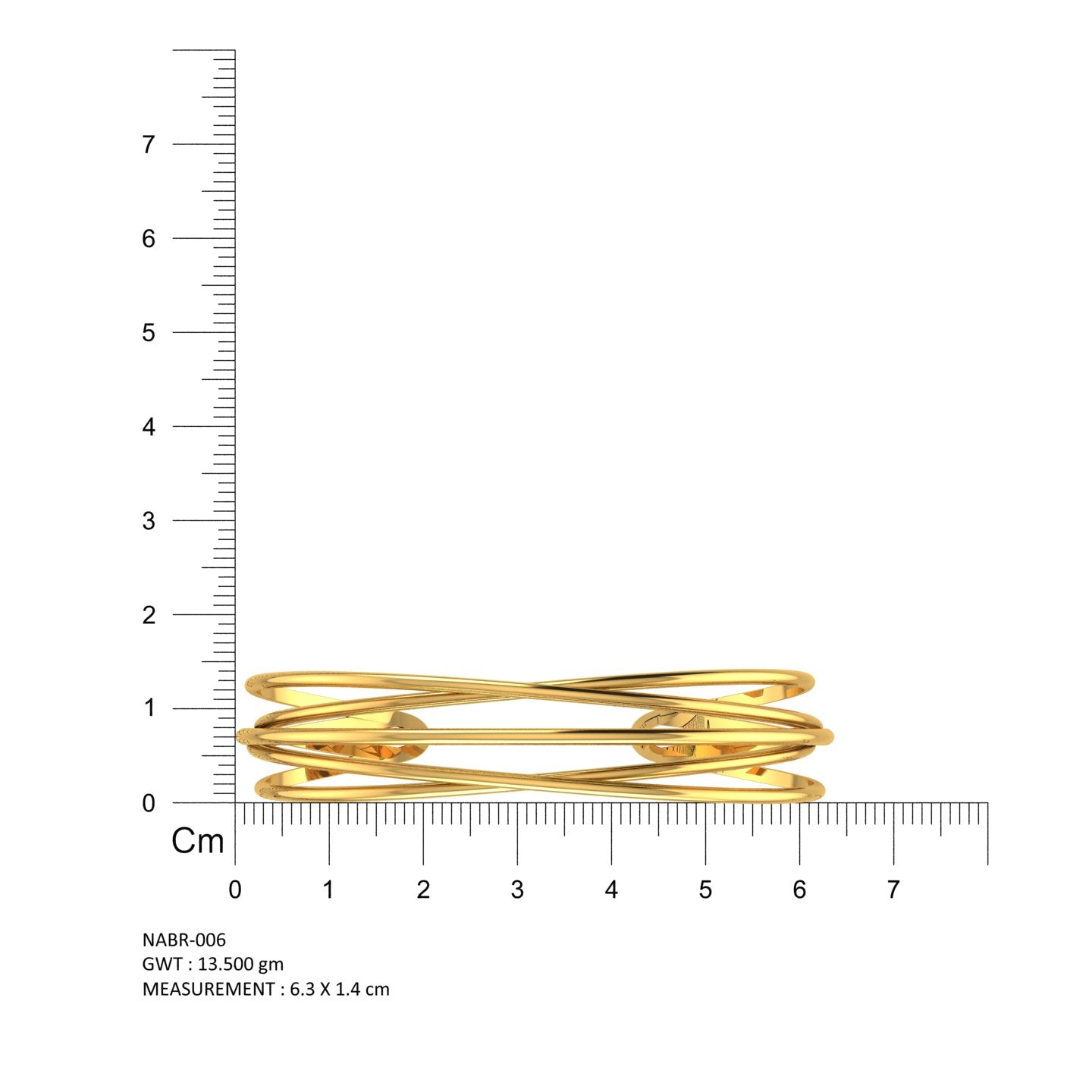 Golden Flow Cuff Bracelet