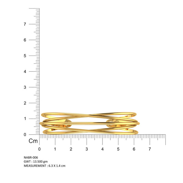 Golden Flow Cuff Bracelet hover image