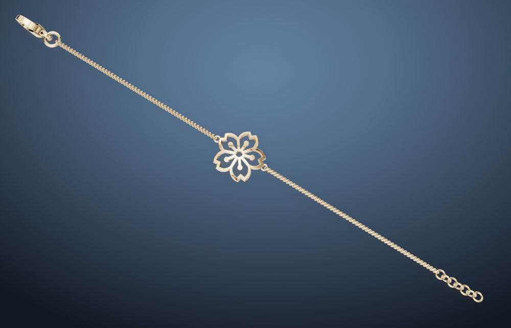Sakura Bloom Gold Bracelet