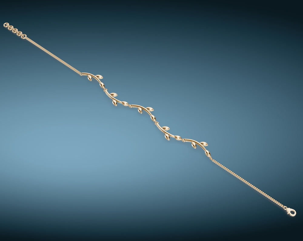 Golden Olive Vine Bracelet