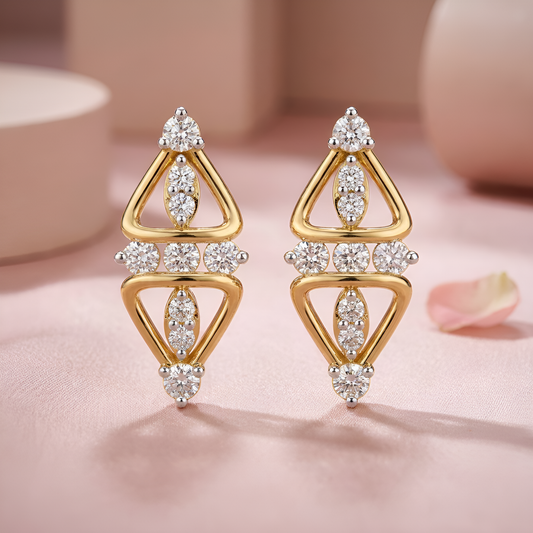 Luxe Knot Diamond Ear Tops