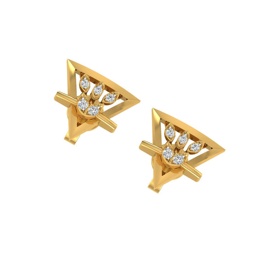 Astra Leaf Diamond Studs