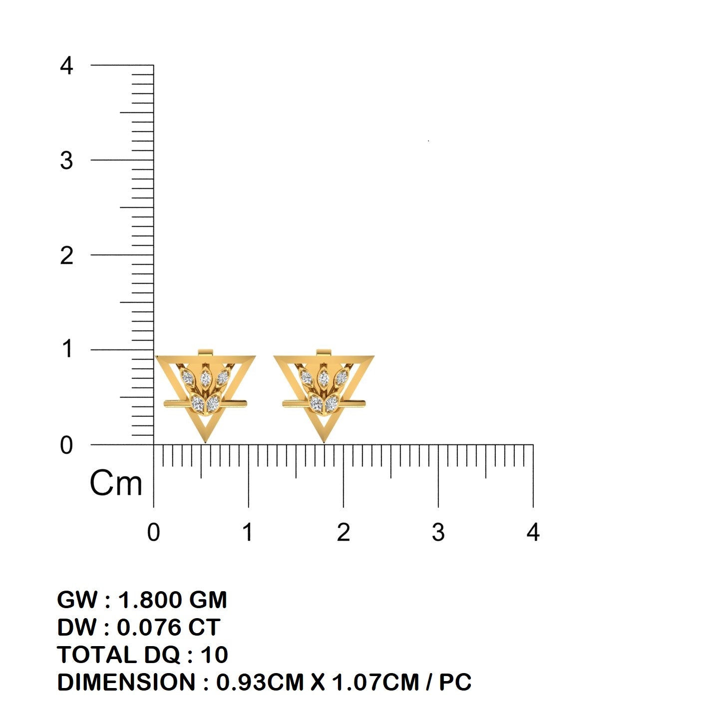 Astra Leaf Diamond Studs
