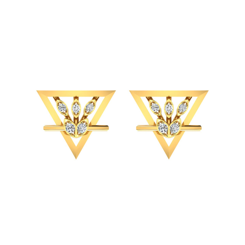 Astra Leaf Diamond Studs