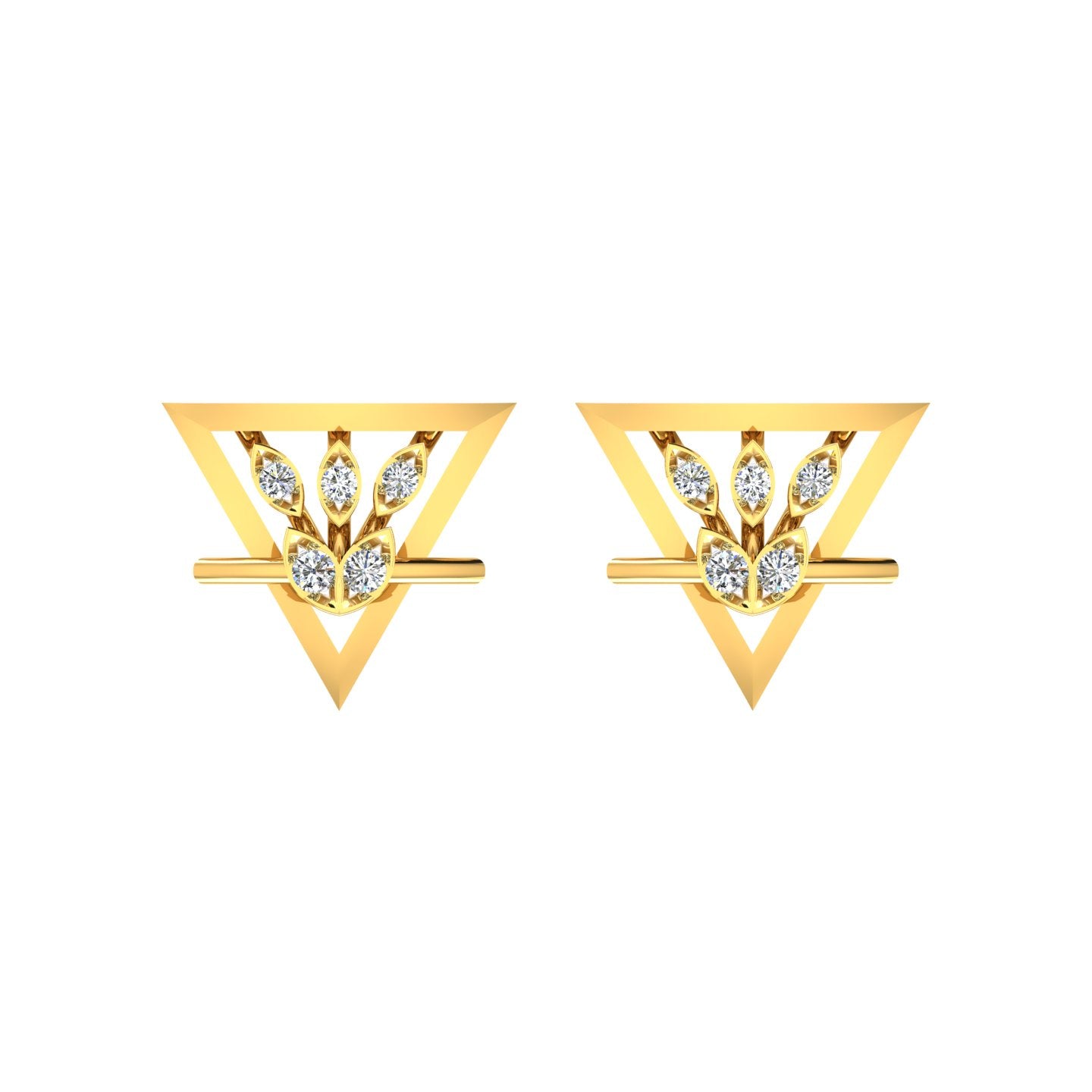 Astra Leaf Diamond Studs