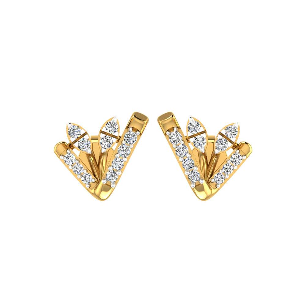 Velvet V Diamond Earrings