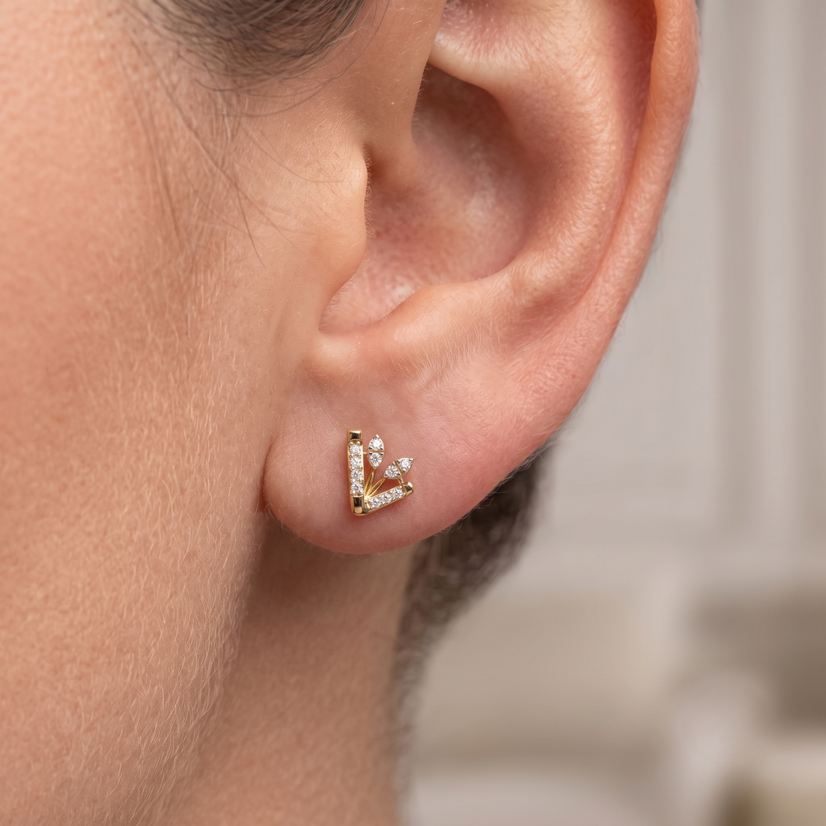 Velvet V Diamond Earrings