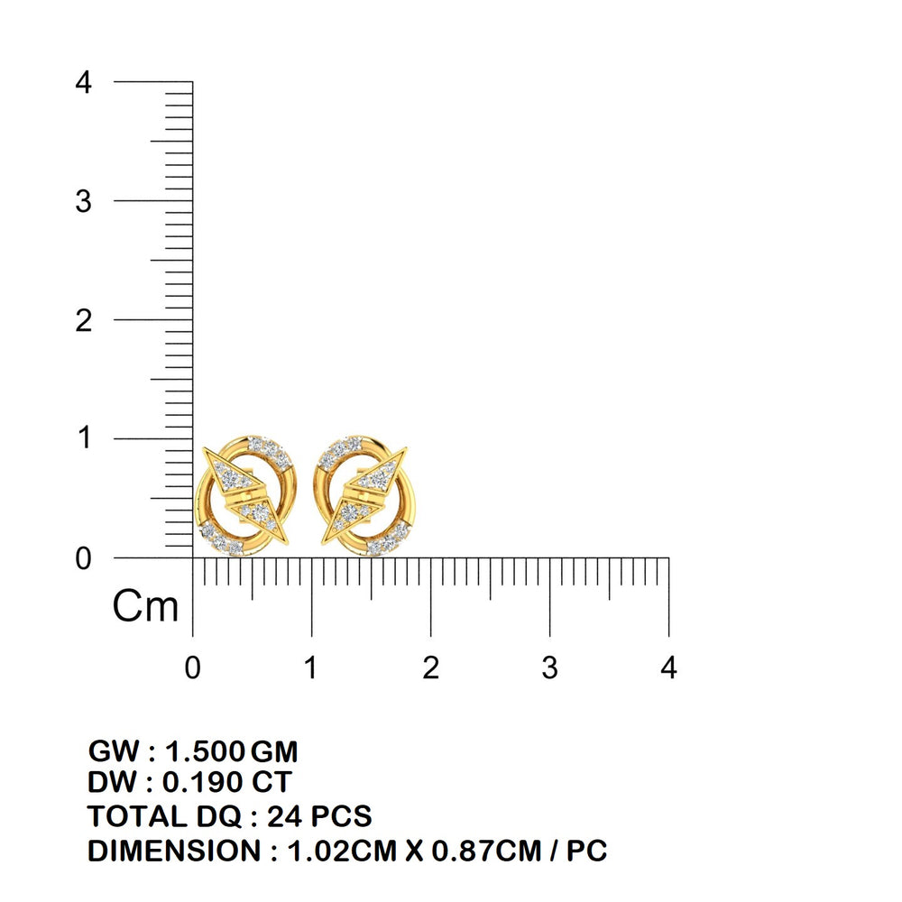 Nova Circle Diamond Studs