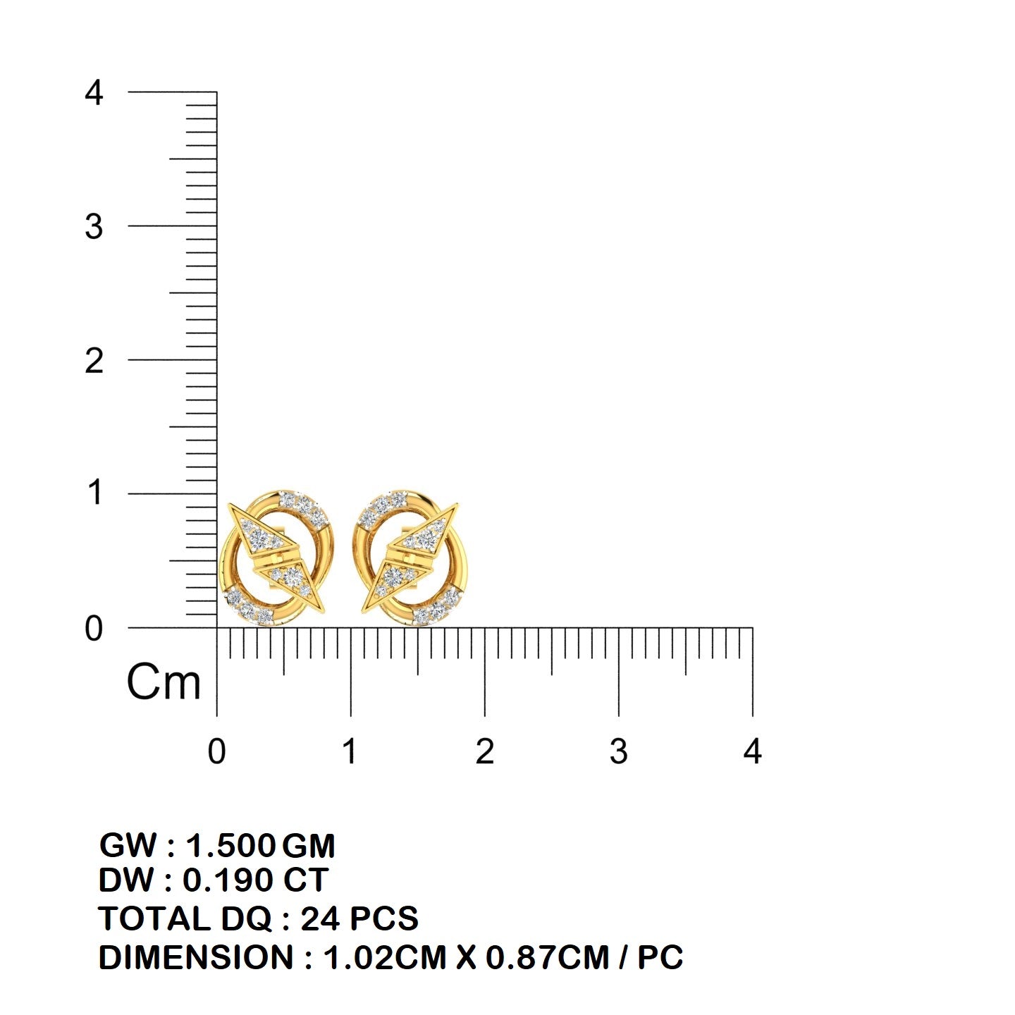 Nova Circle Diamond Studs