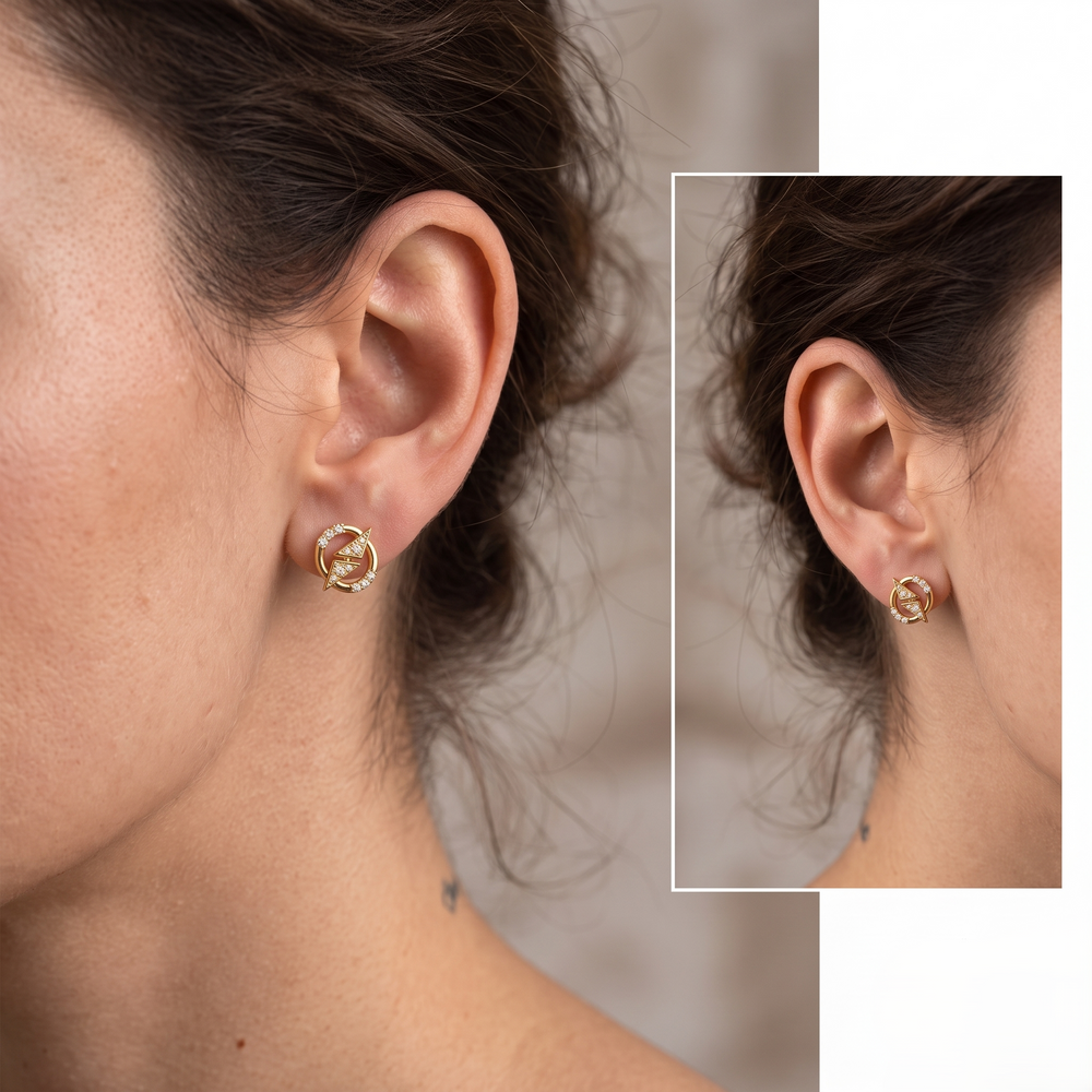 Nova Circle Diamond Studs