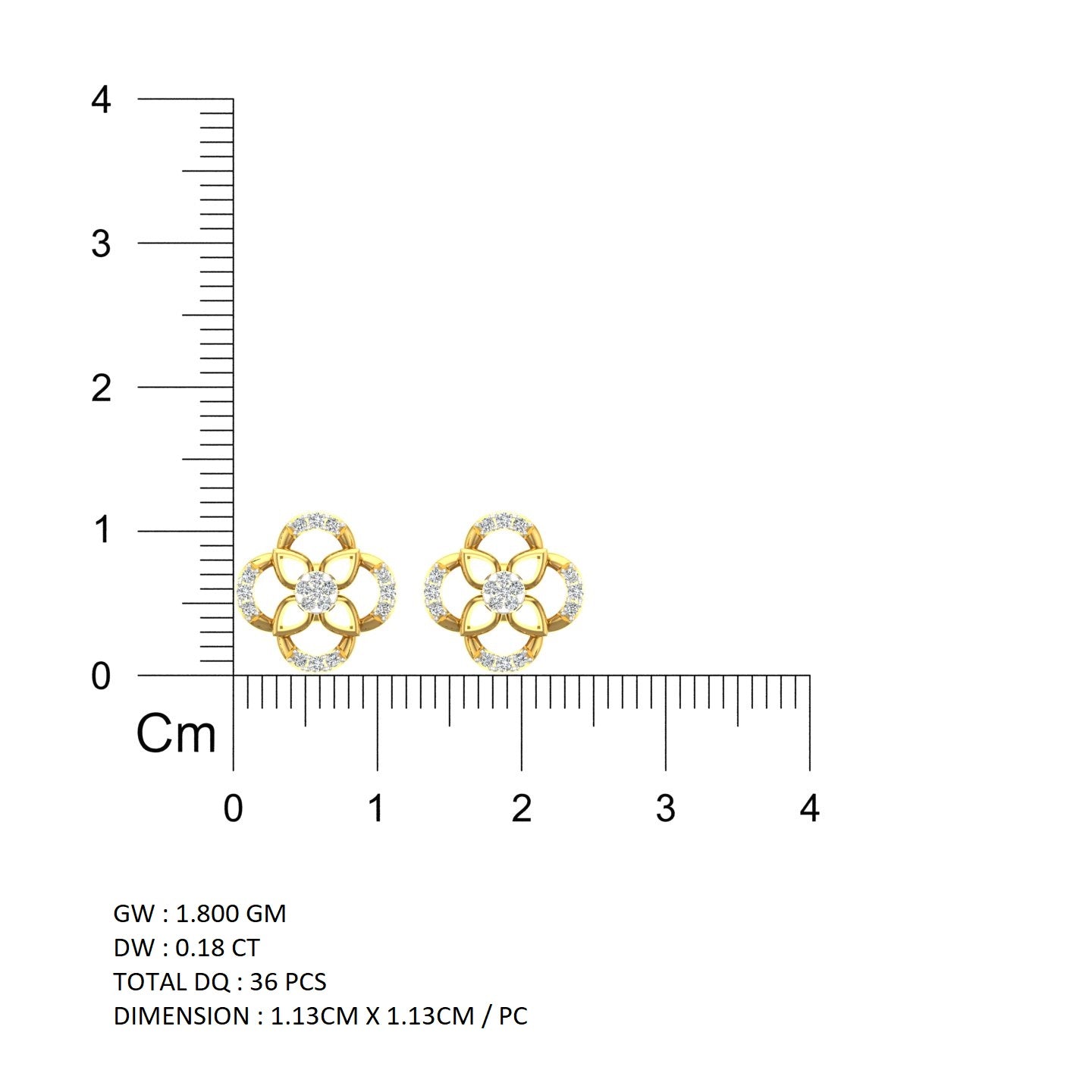 Blossom Luxe Diamond Ear Tops