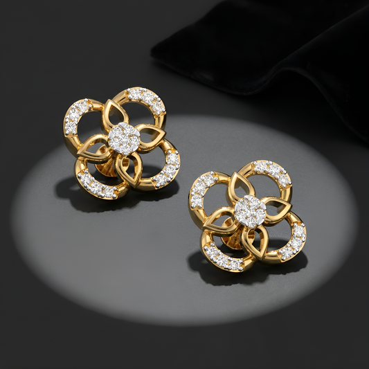 Blossom Luxe Diamond Ear Tops