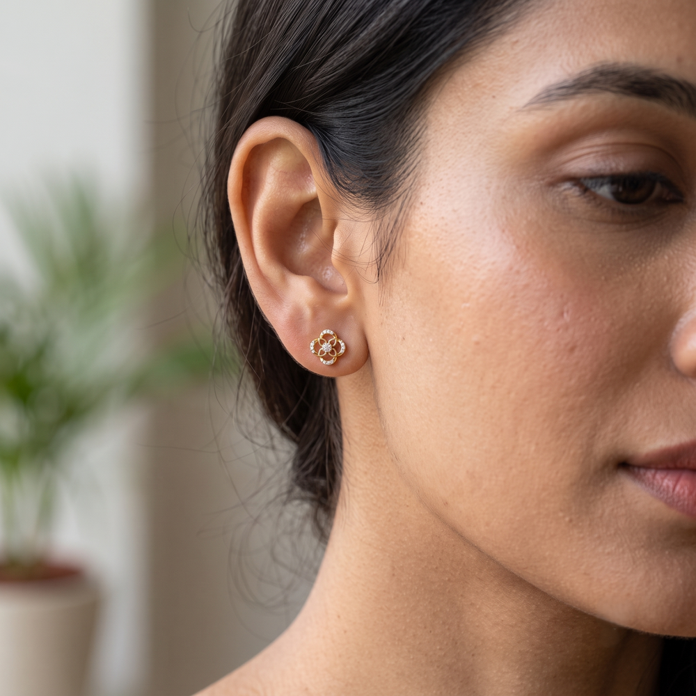 Blossom Luxe Diamond Ear Tops