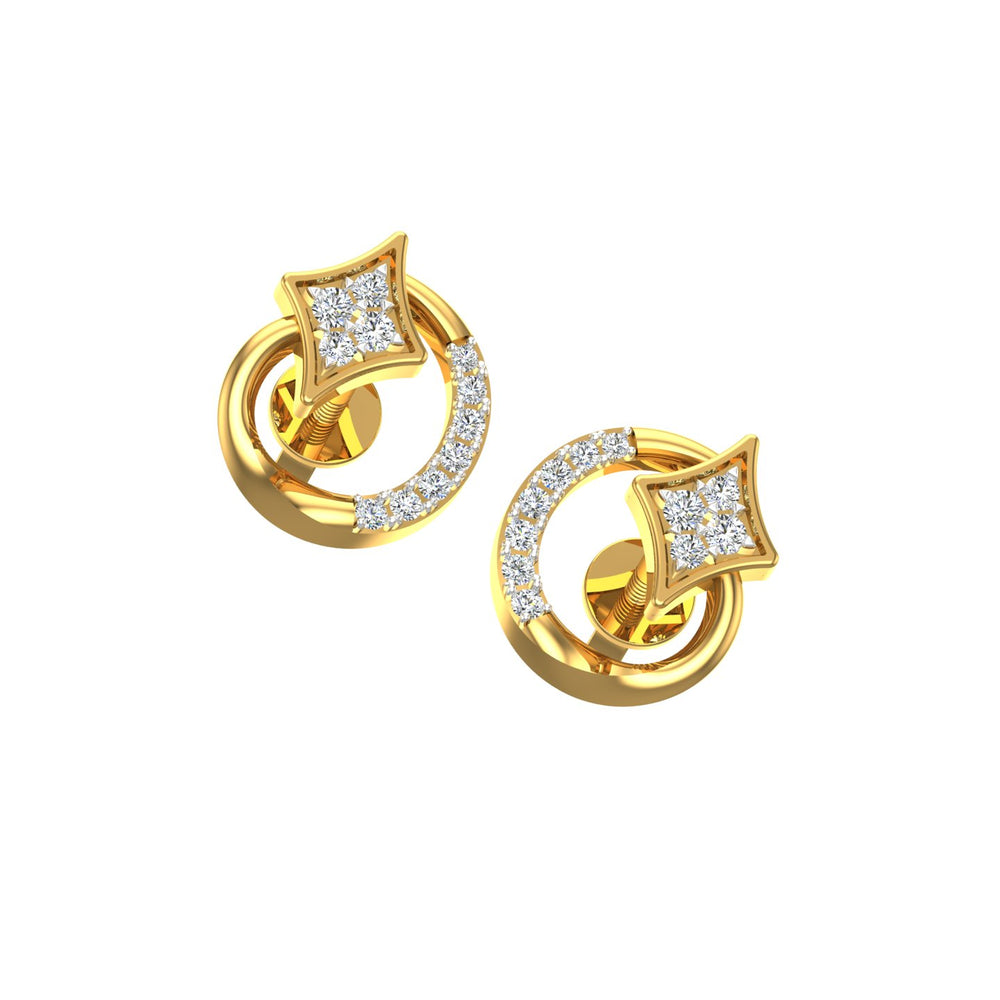 Aurora Halo Diamond Earrings