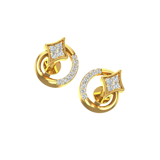 Aurora Halo Diamond Earrings