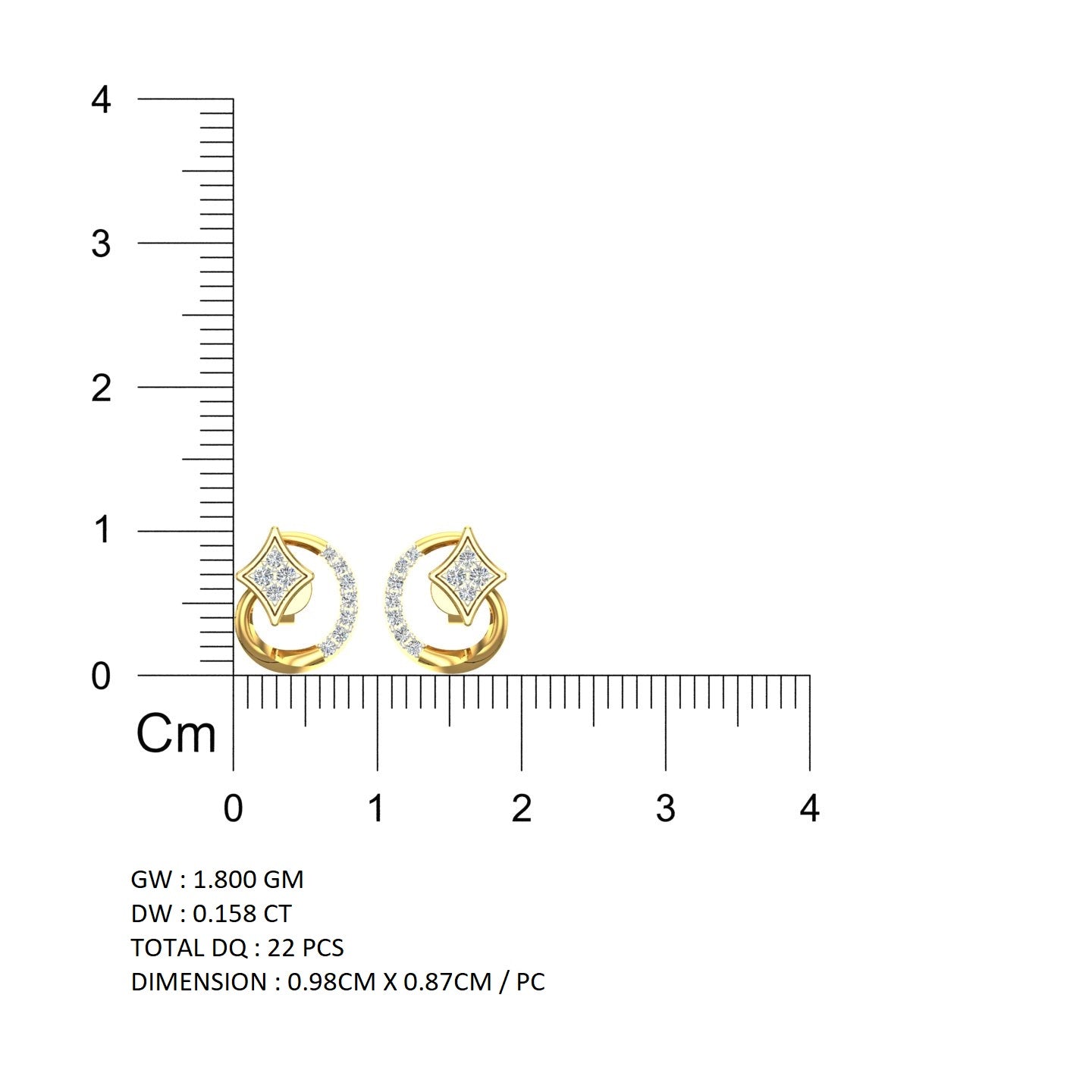 Aurora Halo Diamond Earrings