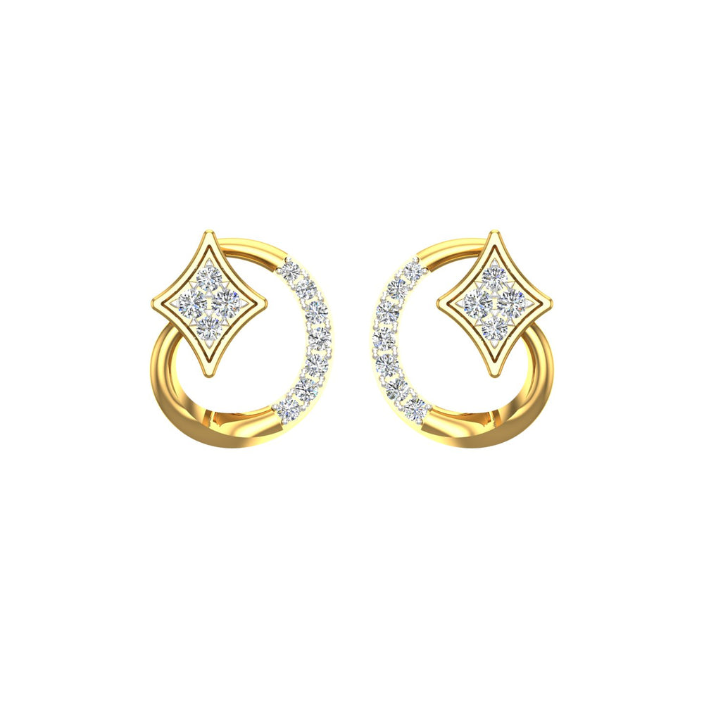 Aurora Halo Diamond Earrings