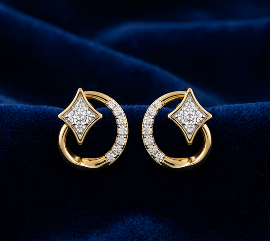 Aurora Halo Diamond Earrings
