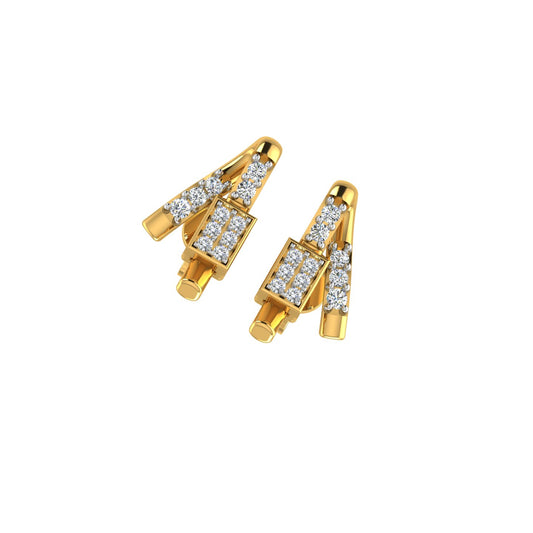 Infinity Angle Diamond Earrings