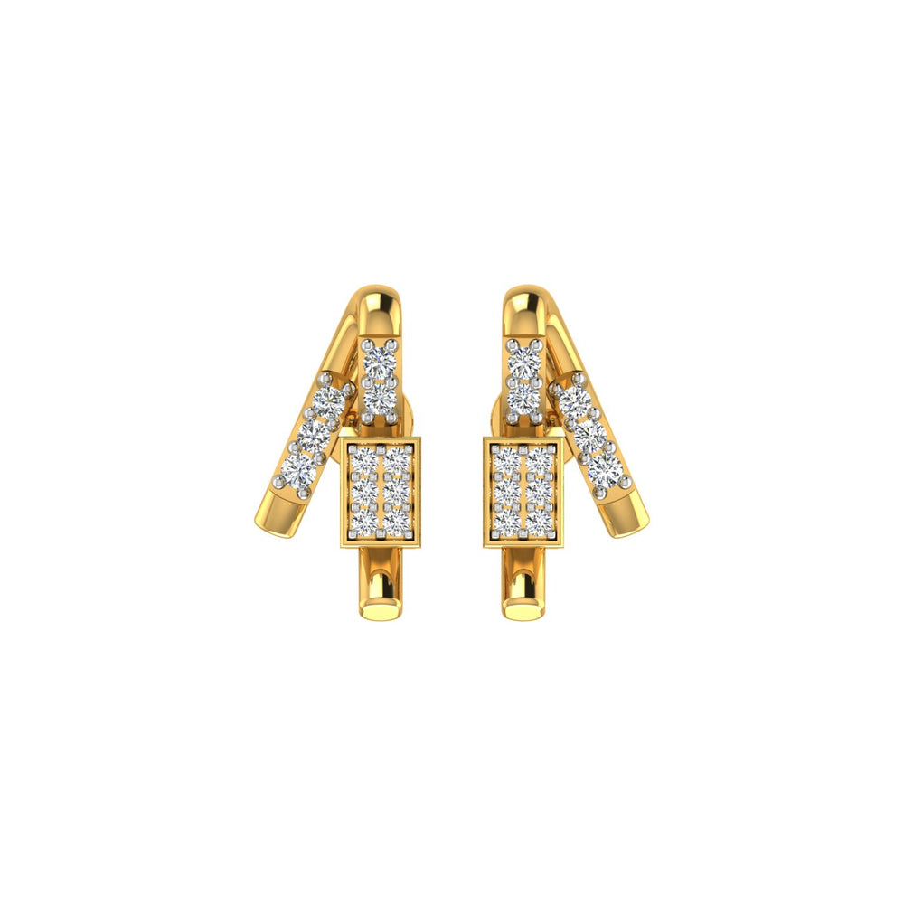 Infinity Angle Diamond Earrings