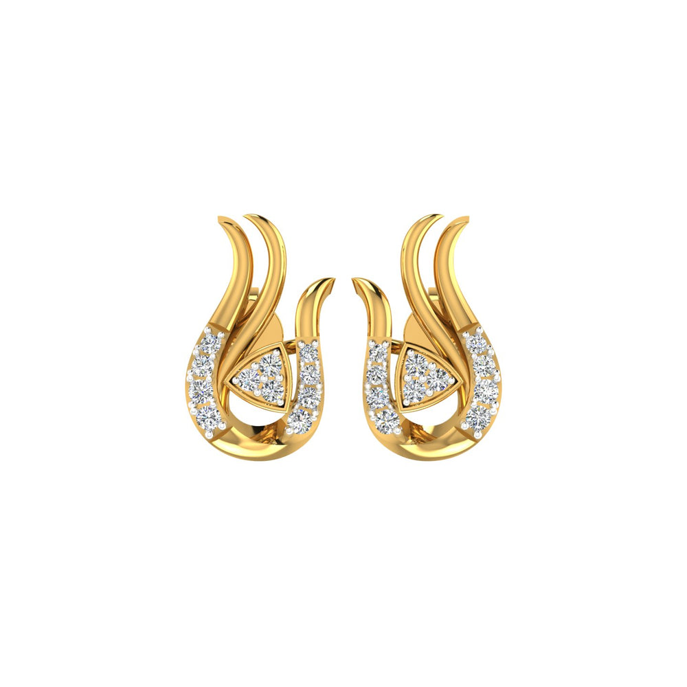 Celestia Flame Diamond Earrings