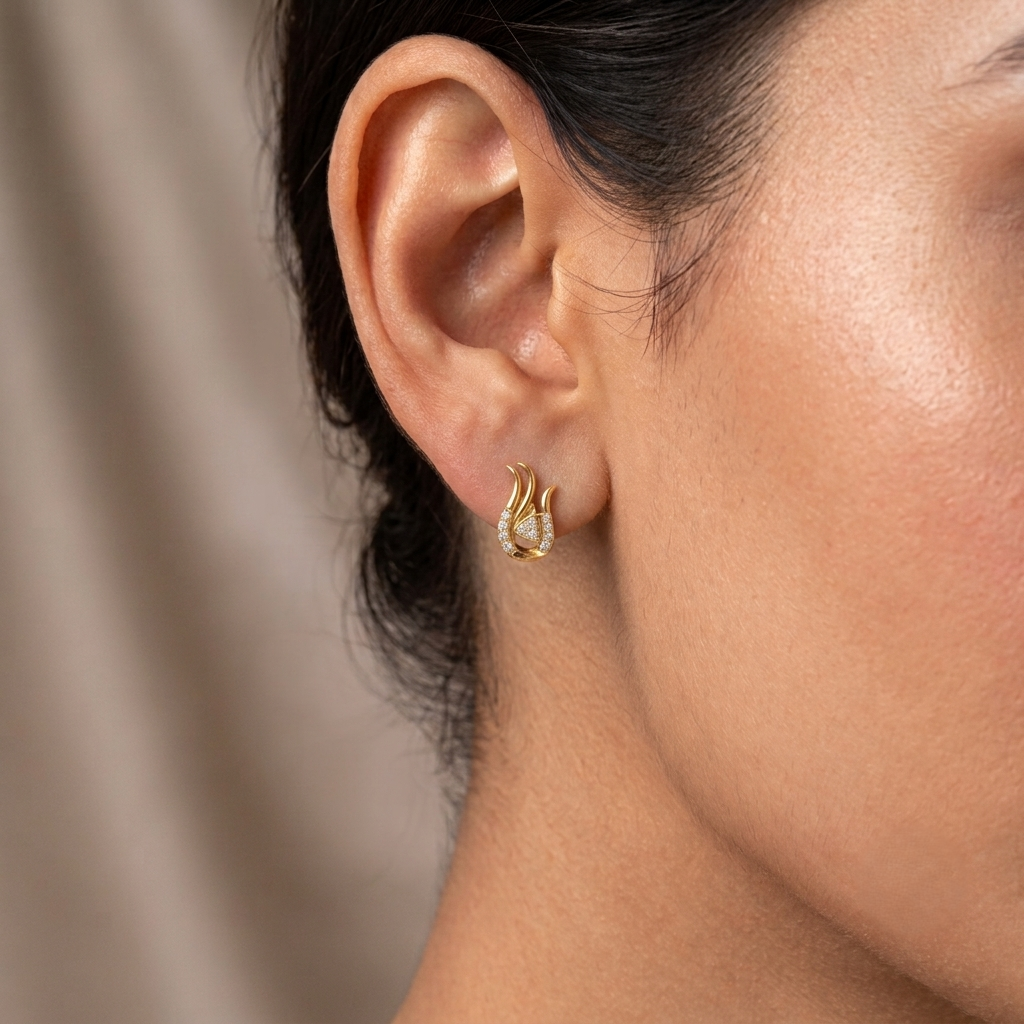 Celestia Flame Diamond Earrings