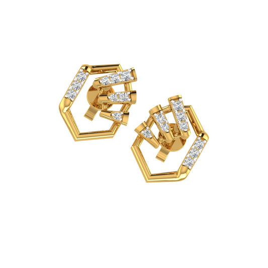 GeoBloom Diamond Earrings