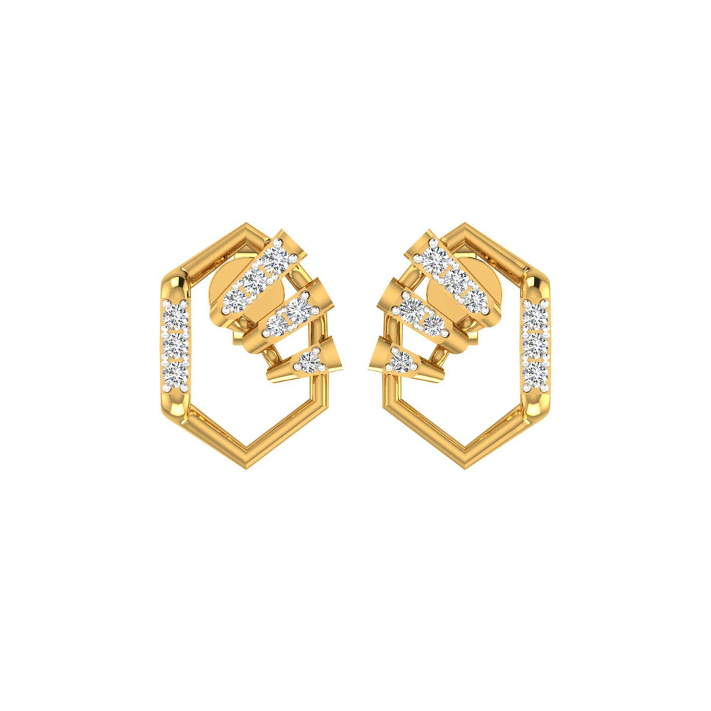 GeoBloom Diamond Earrings