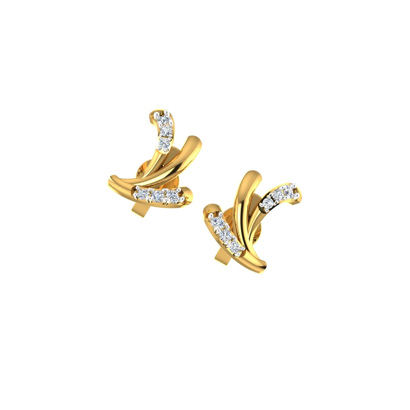 Celestia Flow Diamond Ear Tops