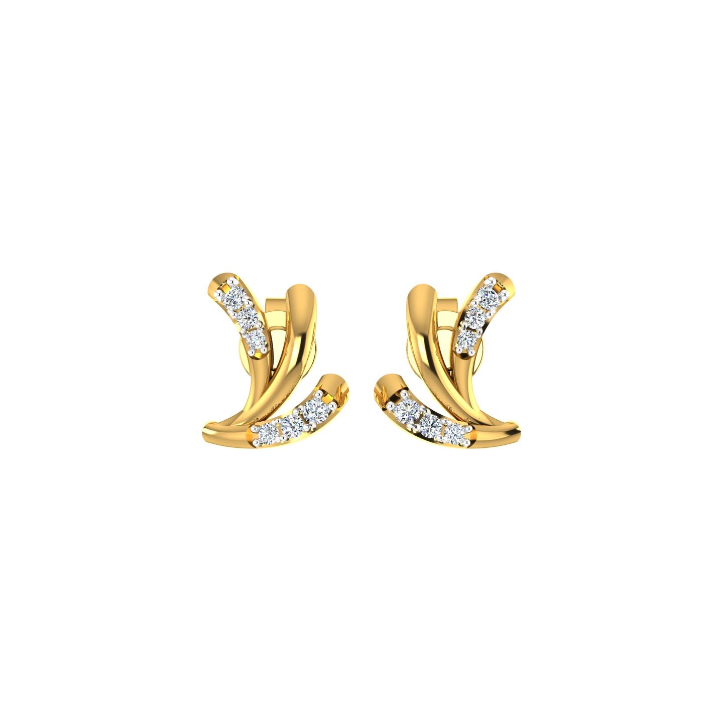 Celestia Flow Diamond Ear Tops