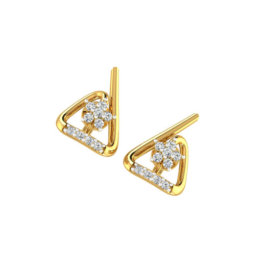 Geo Bloom Diamond Ear Tops