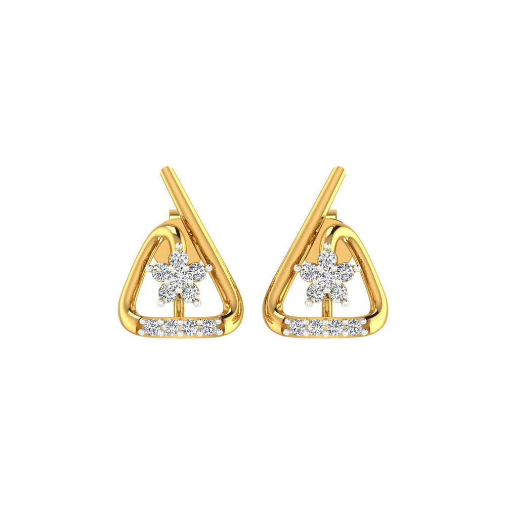 Geo Bloom Diamond Ear Tops