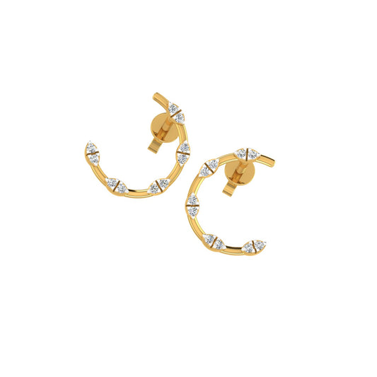 Elara Crescent Diamond Earrings