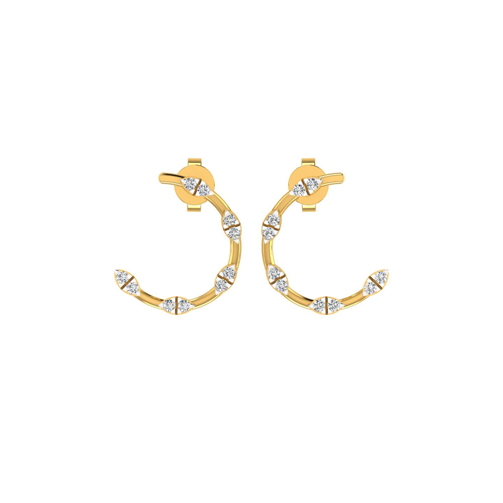 Elara Crescent Diamond Earrings
