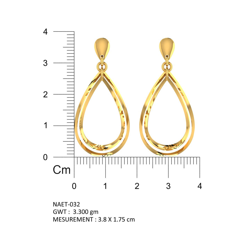Golden Cascade Teardrop Earrings
