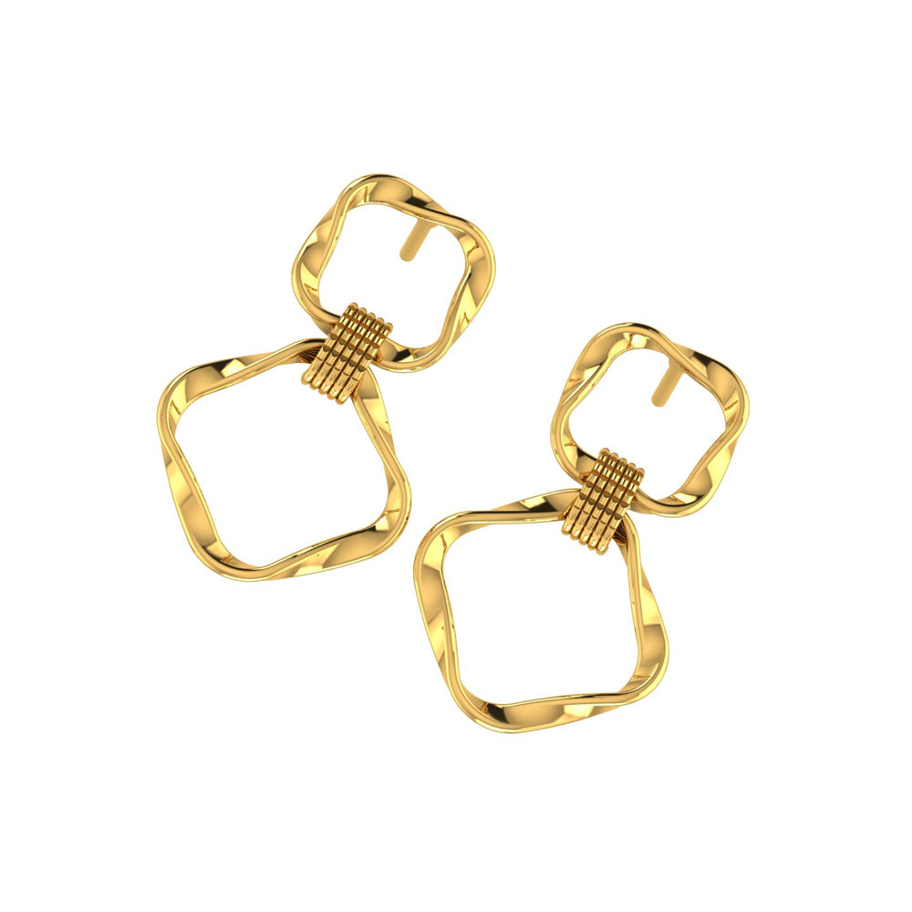 Twisted Duo Frame Earrings