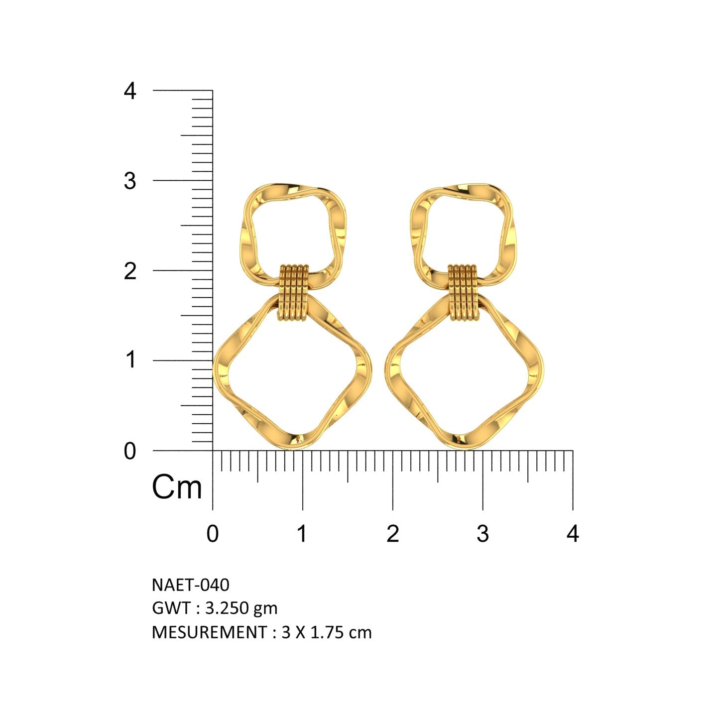 Twisted Duo Frame Earrings