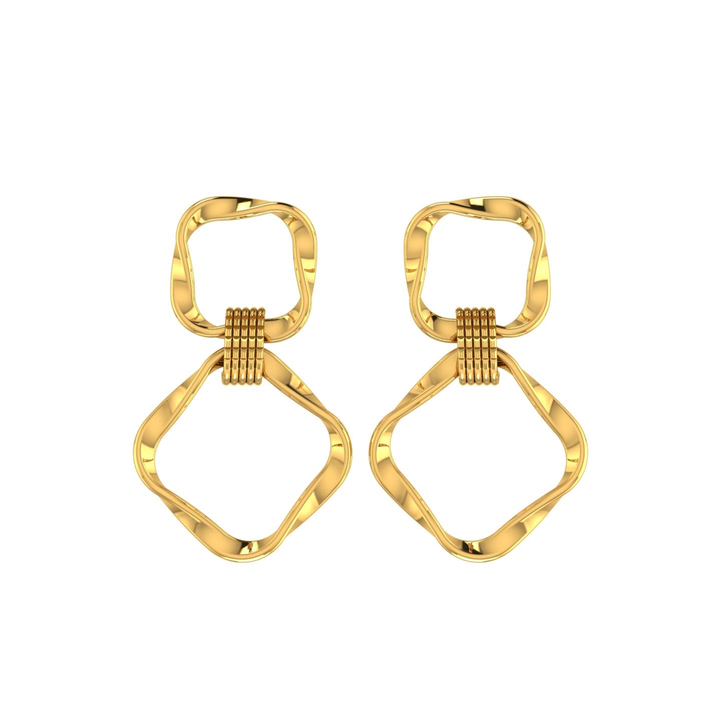 Twisted Duo Frame Earrings