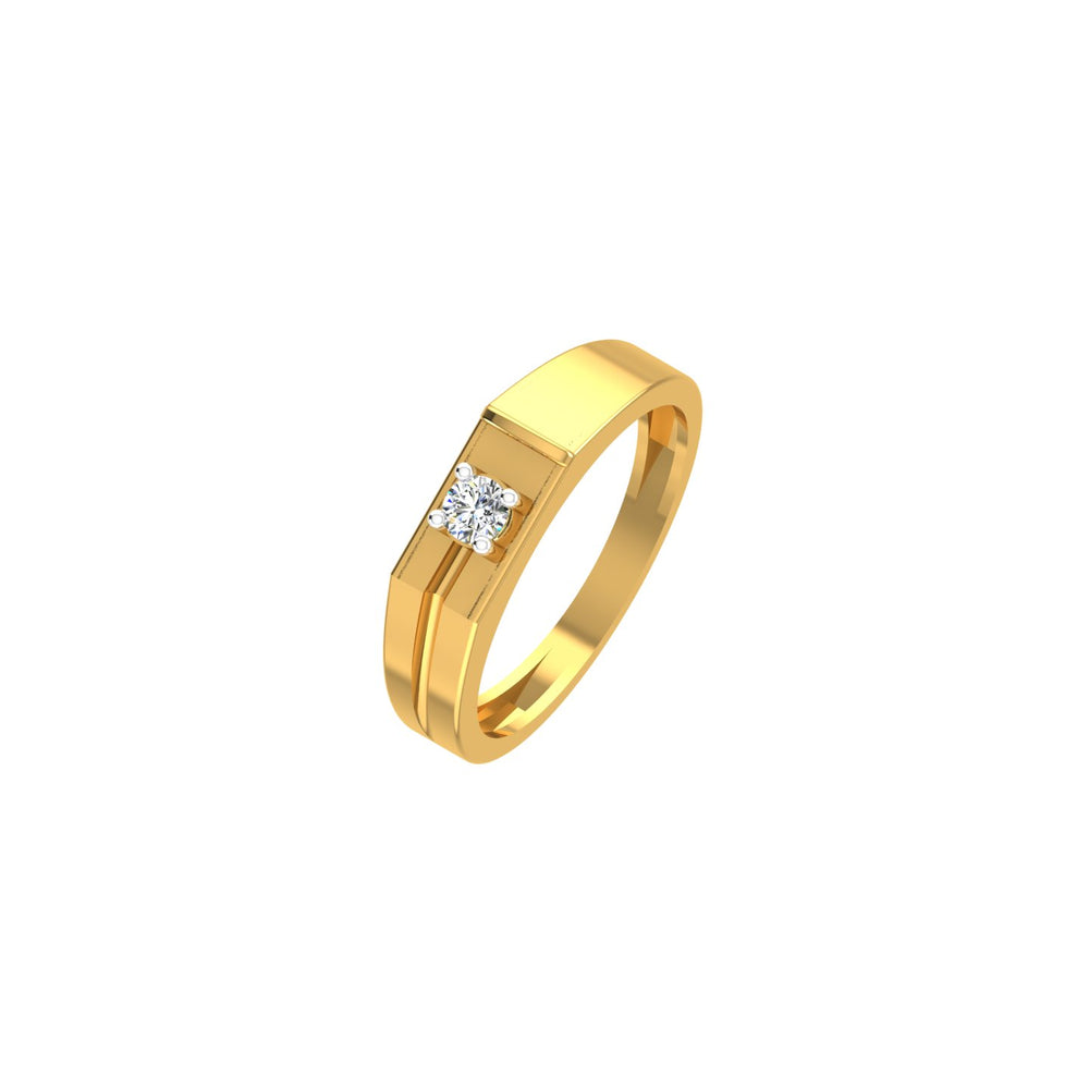 Monarch Line Solitaire Ring
