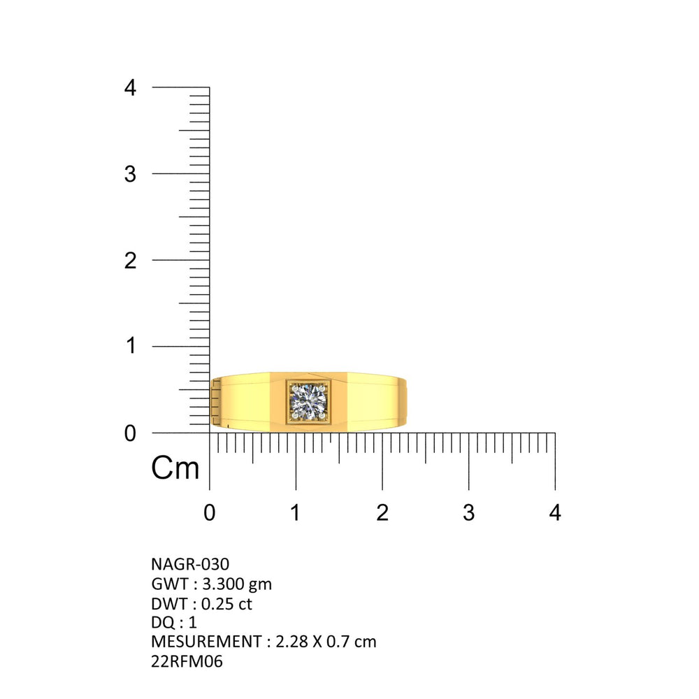 Royal Crest Solitaire Gents Ring
