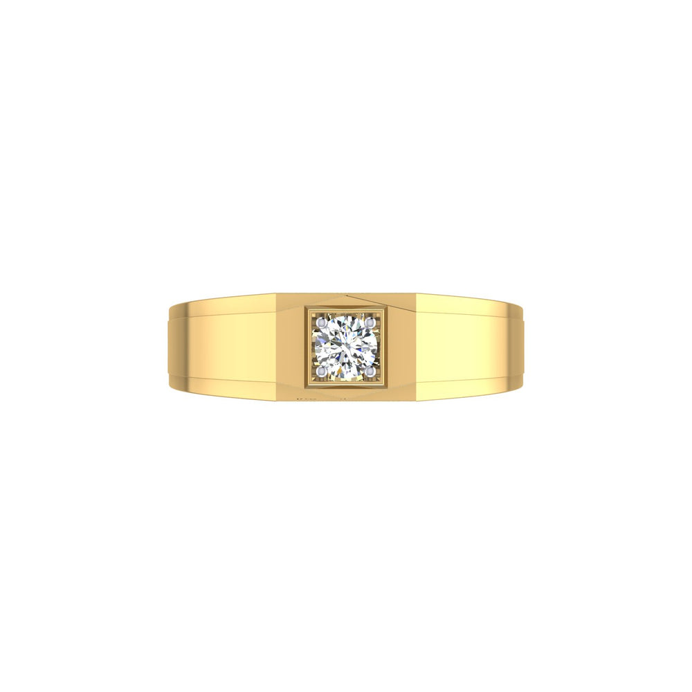 Royal Crest Solitaire Gents Ring