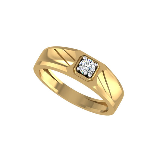 Imperial Hexa Solitaire Gents Ring