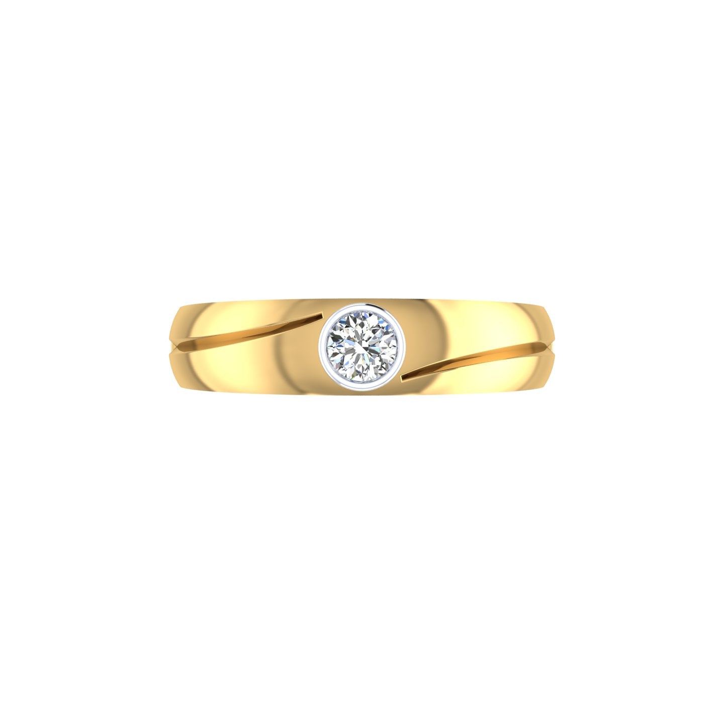 Eclipse Solitaire Gents Ring