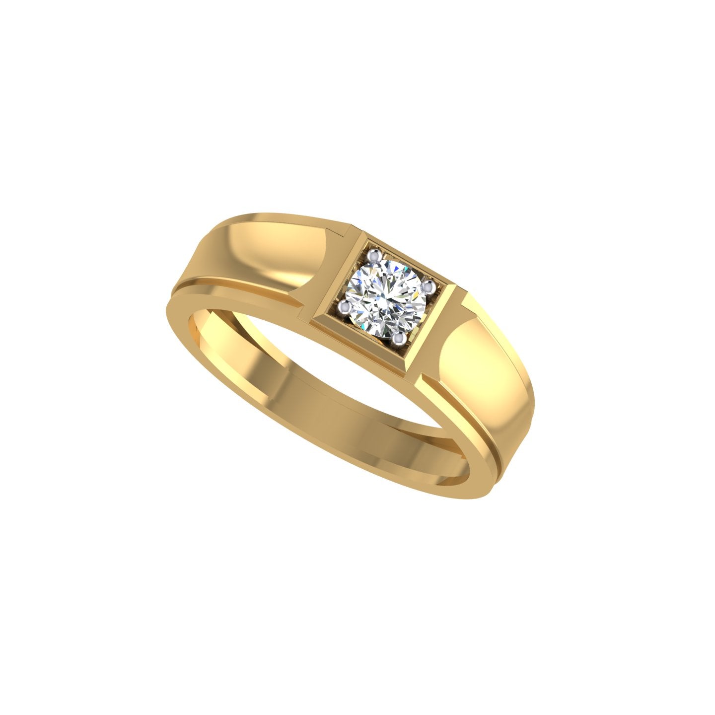Majestic Signet Solitaire Ring